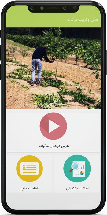 اپ اندروید راهنمای تربیت و هرس درختان مرکبات