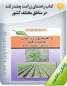 کتاب راهنمای زراعت چغندر قند در مناطق مختلف کشور