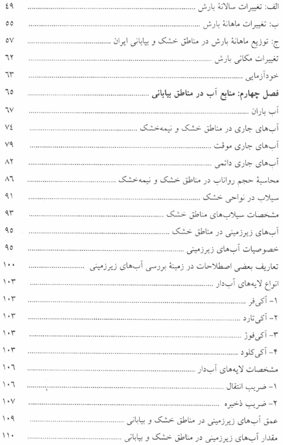 فهرست مطالب کتاب
