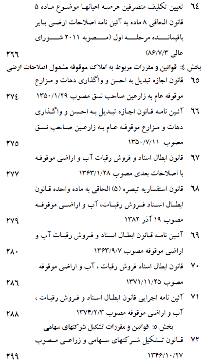 فهرست مطالب کتاب