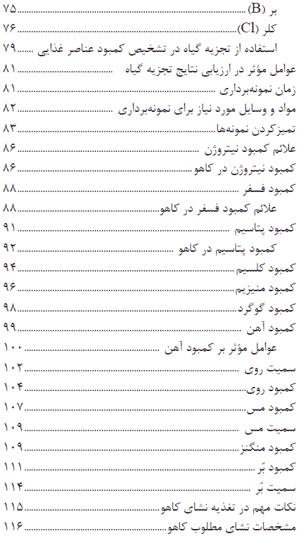 فهرست مطالب کتاب
